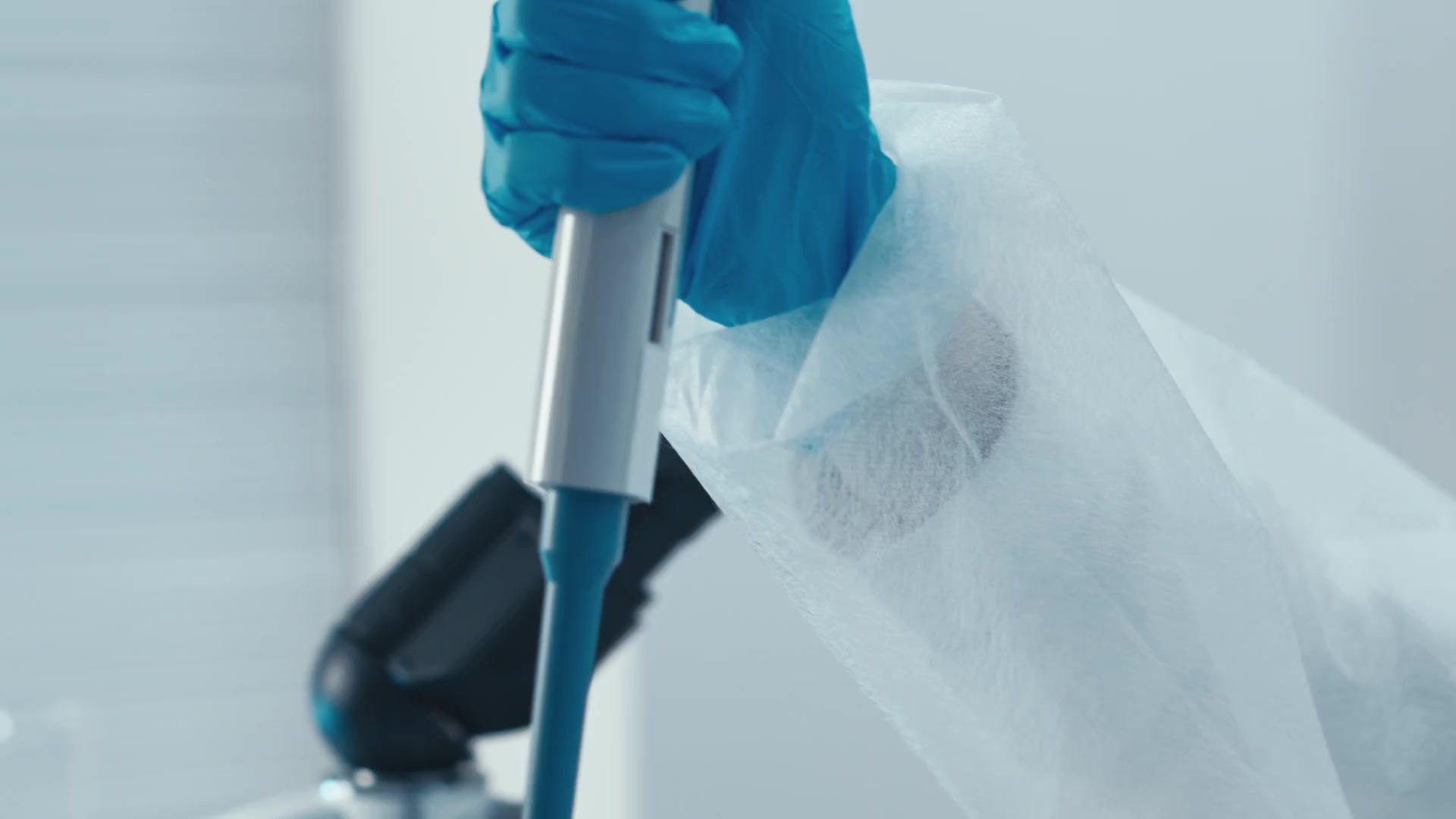 Quality-control technician preparing a chemical sample